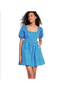RHODE X Target Blue Eyelet Mini Dress size small